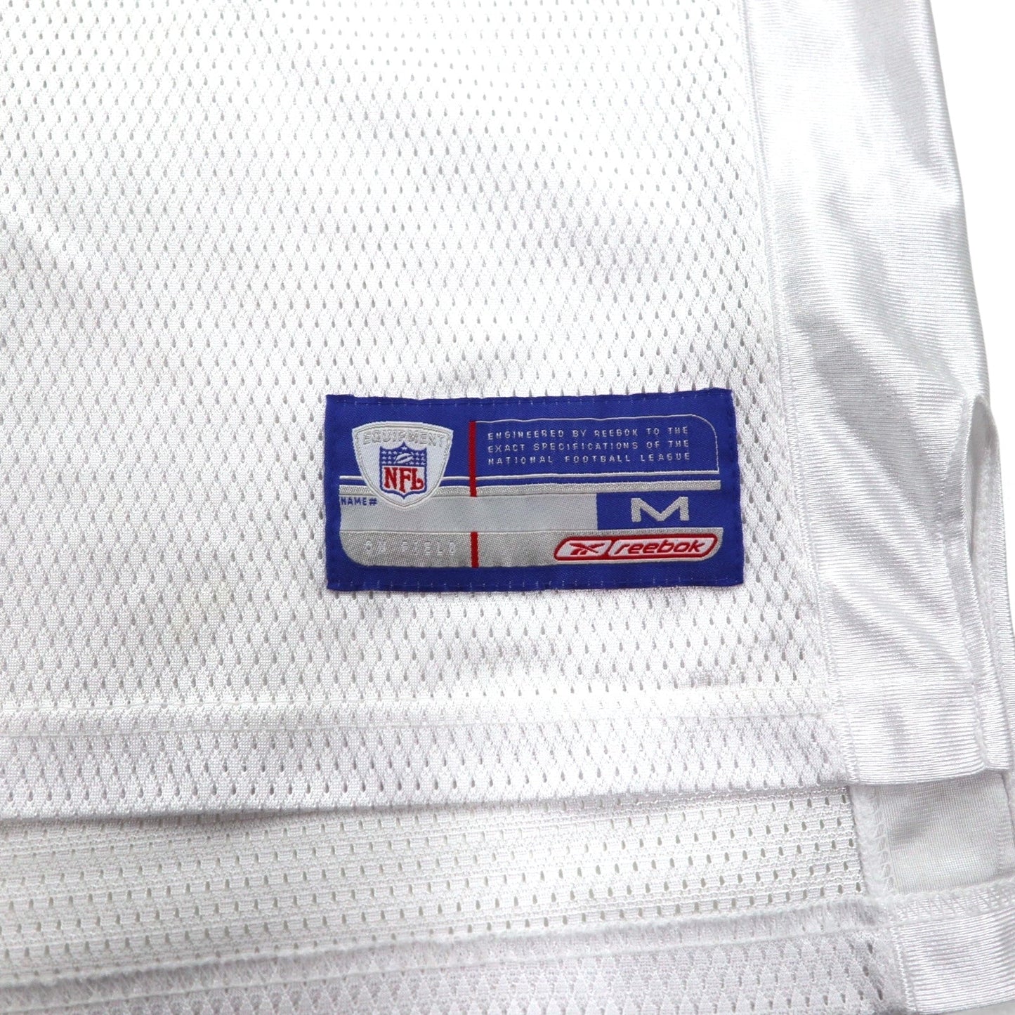Reebok Game Shirt, Size M, White Polyester Mesh, Numbered NFL Washington Redskins Football Uniform