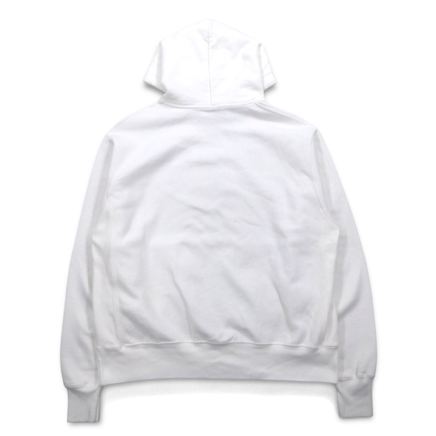 Champion Reverse Weave Pullover Hoodie, Size 2XL, White, Cotton, Fleece-Lined, Eagle Baseball Blue Tag, Reprint, Made in Honduras