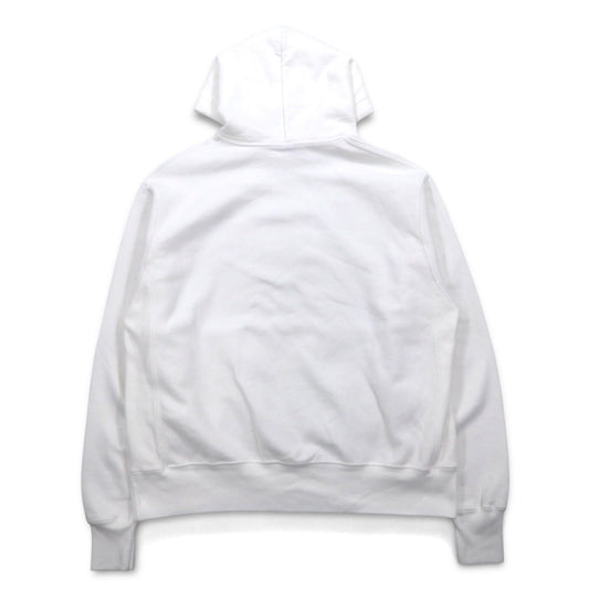 Champion リバースウィーブ REVERSE WEAVE プルオーバーパーカー 2XL ホワイト コットン 裏起毛 EAGLE BASEBALL 青単タグ 復刻 ホンジュラス製