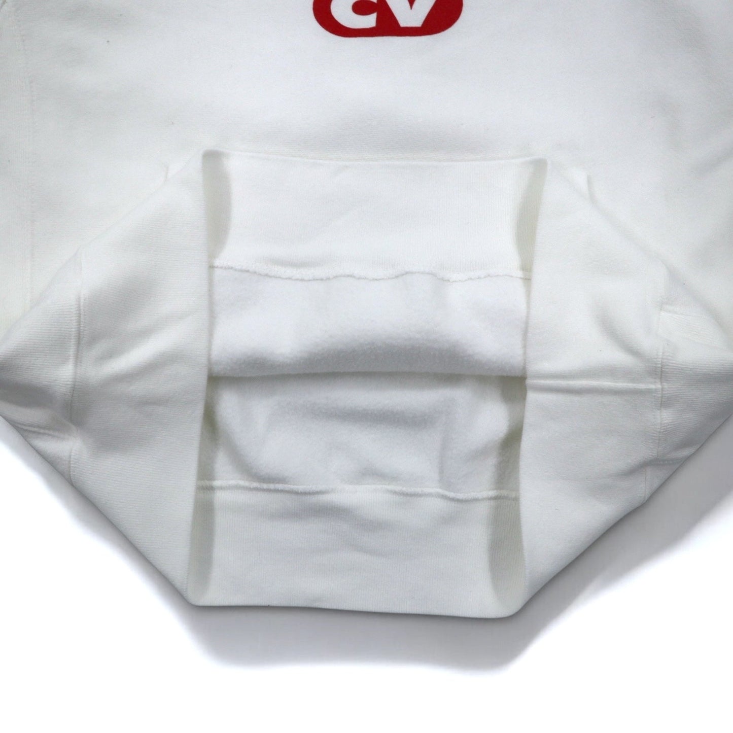 Champion Reverse Weave Pullover Hoodie, Size 2XL, White, Cotton, Fleece-Lined, Eagle Baseball Blue Tag, Reprint, Made in Honduras
