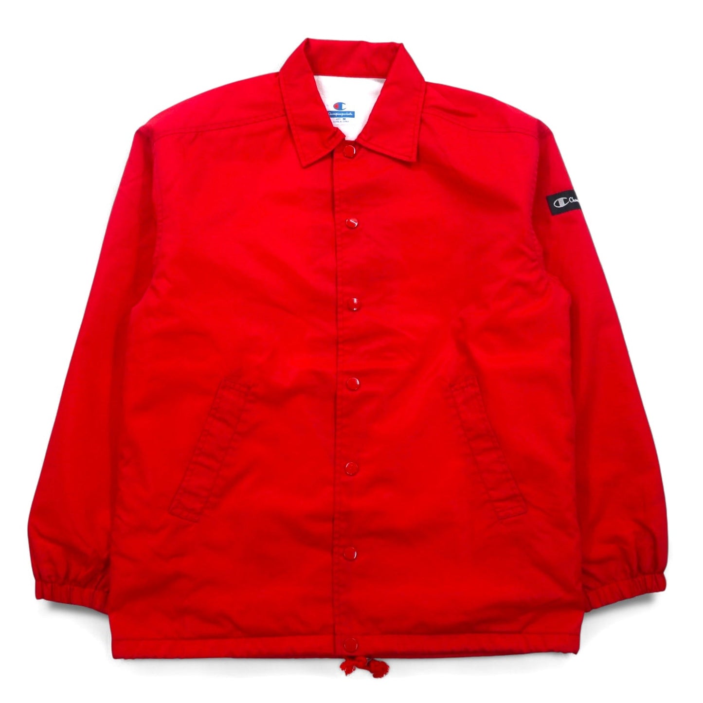 Champion Products 90s Coach Jacket, Size M, Red, Nylon, Back Logo Print