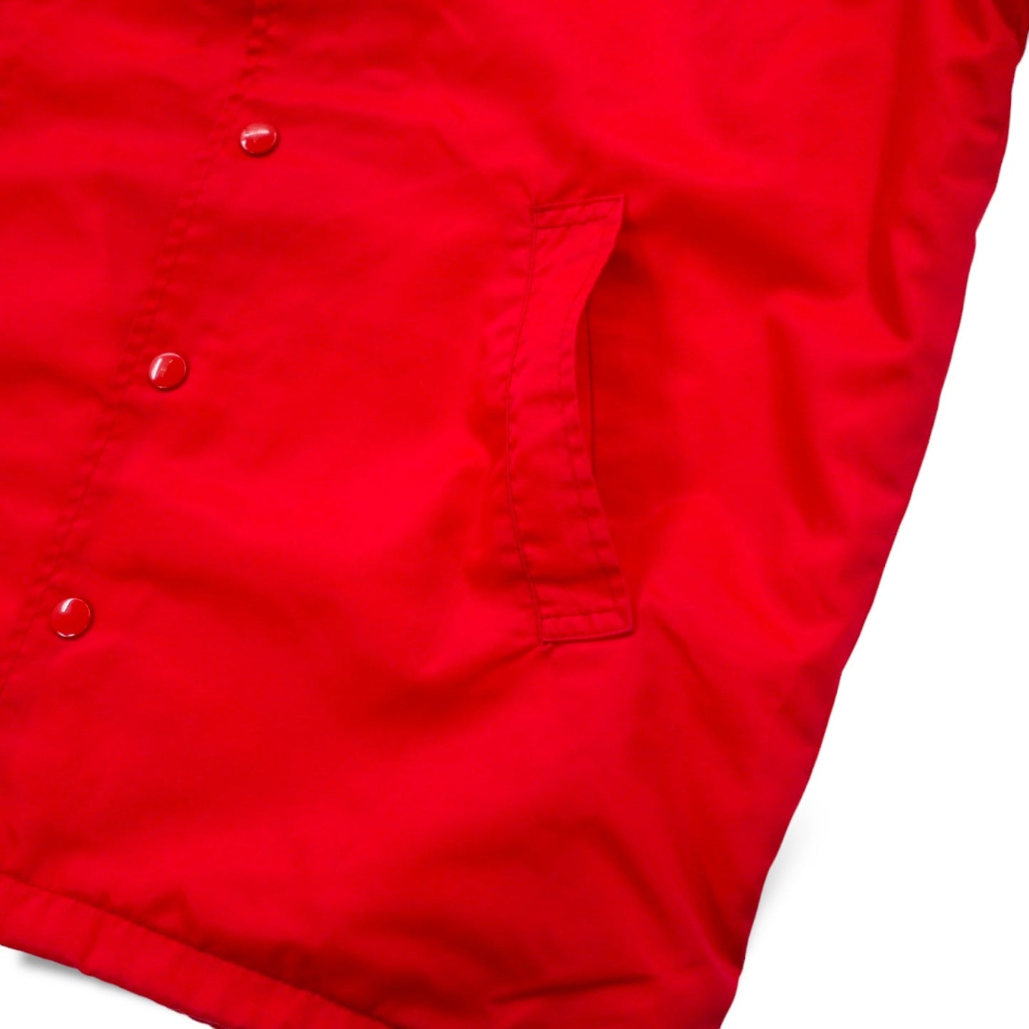 Champion Products 90s Coach Jacket, Size M, Red, Nylon, Back Logo Print