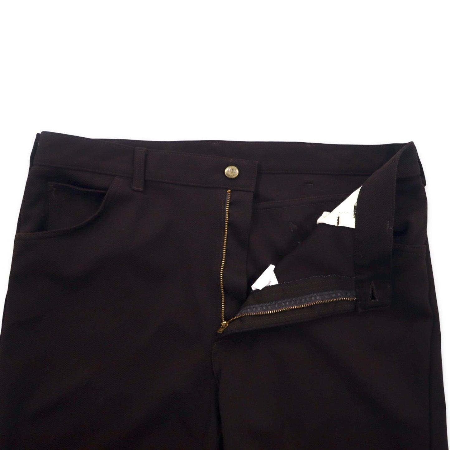 Lee 1970s USA-Made Flared Bootcut Slacks, Size L, Brown, 42 TALON Zip, Polyester