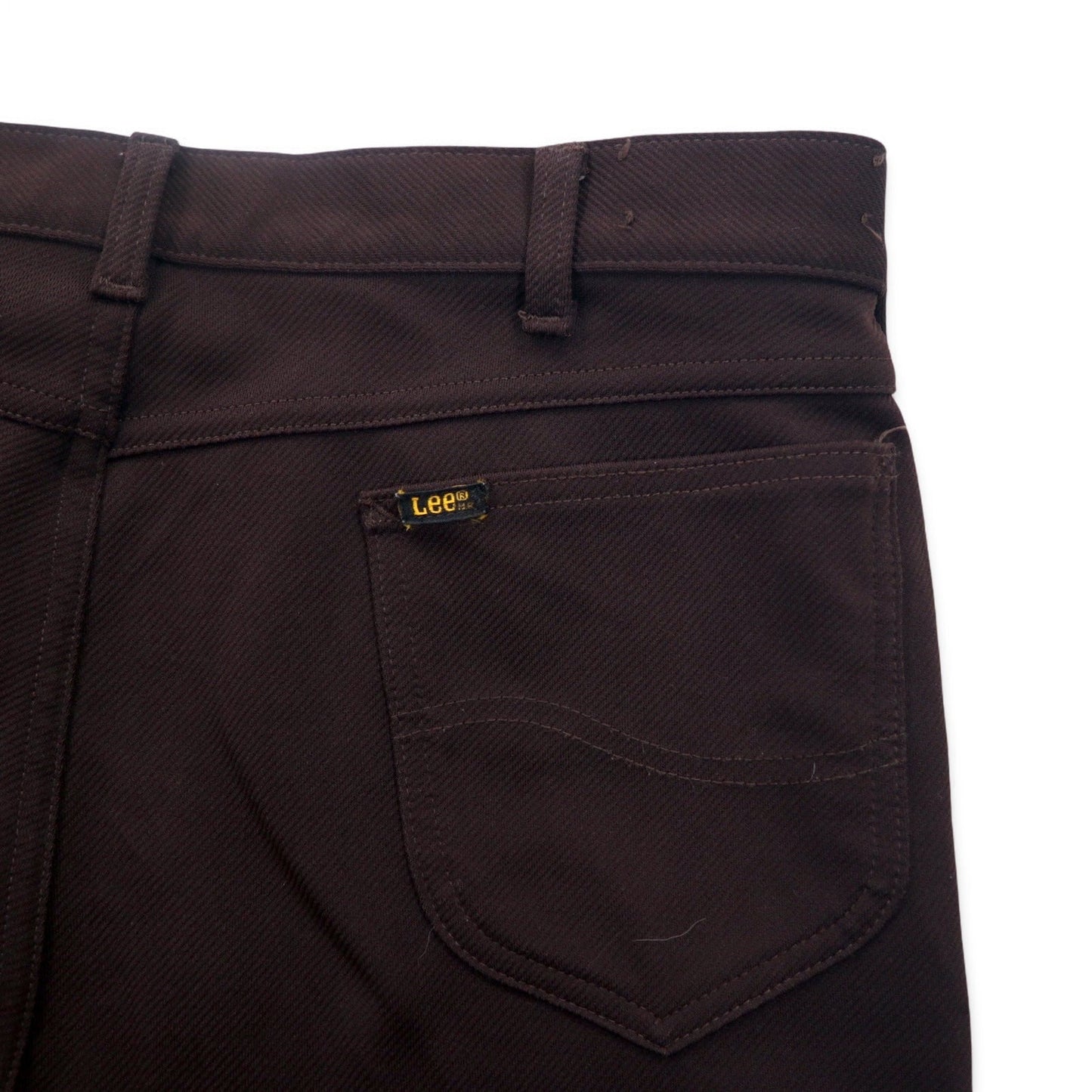 Lee 1970s USA-Made Flared Bootcut Slacks, Size L, Brown, 42 TALON Zip, Polyester