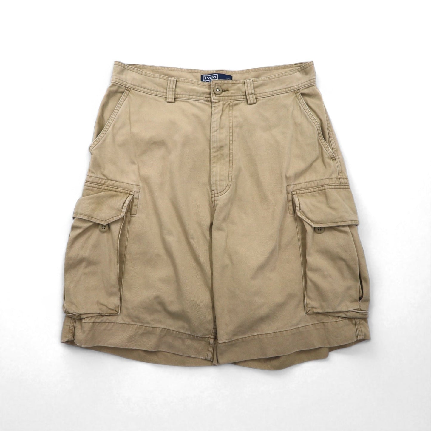 Polo by Ralph Lauren 90s Polo Chino Short Cargo Pants, Size M, Beige, Cotton