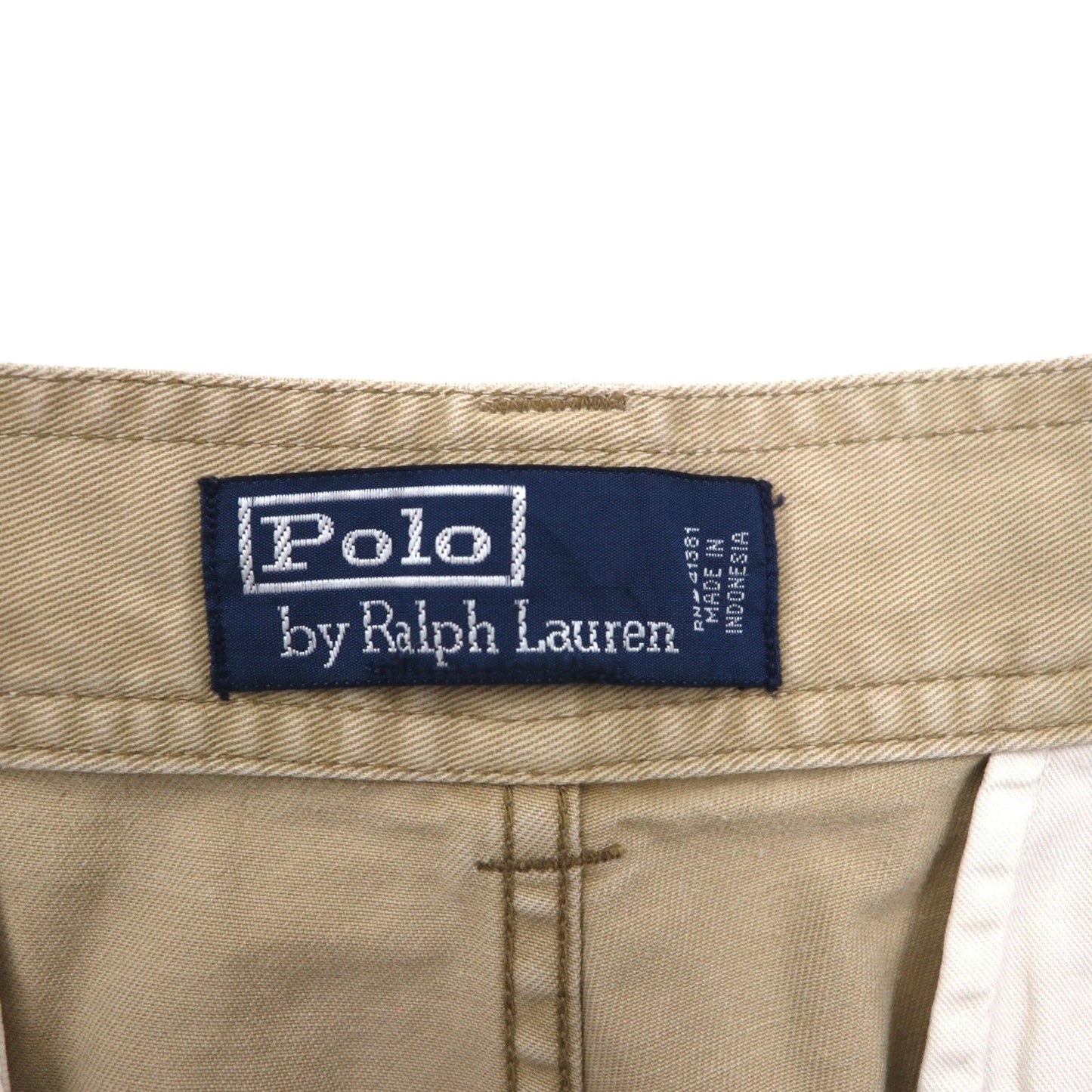Polo by Ralph Lauren 90s Polo Chino Short Cargo Pants, Size M, Beige, Cotton