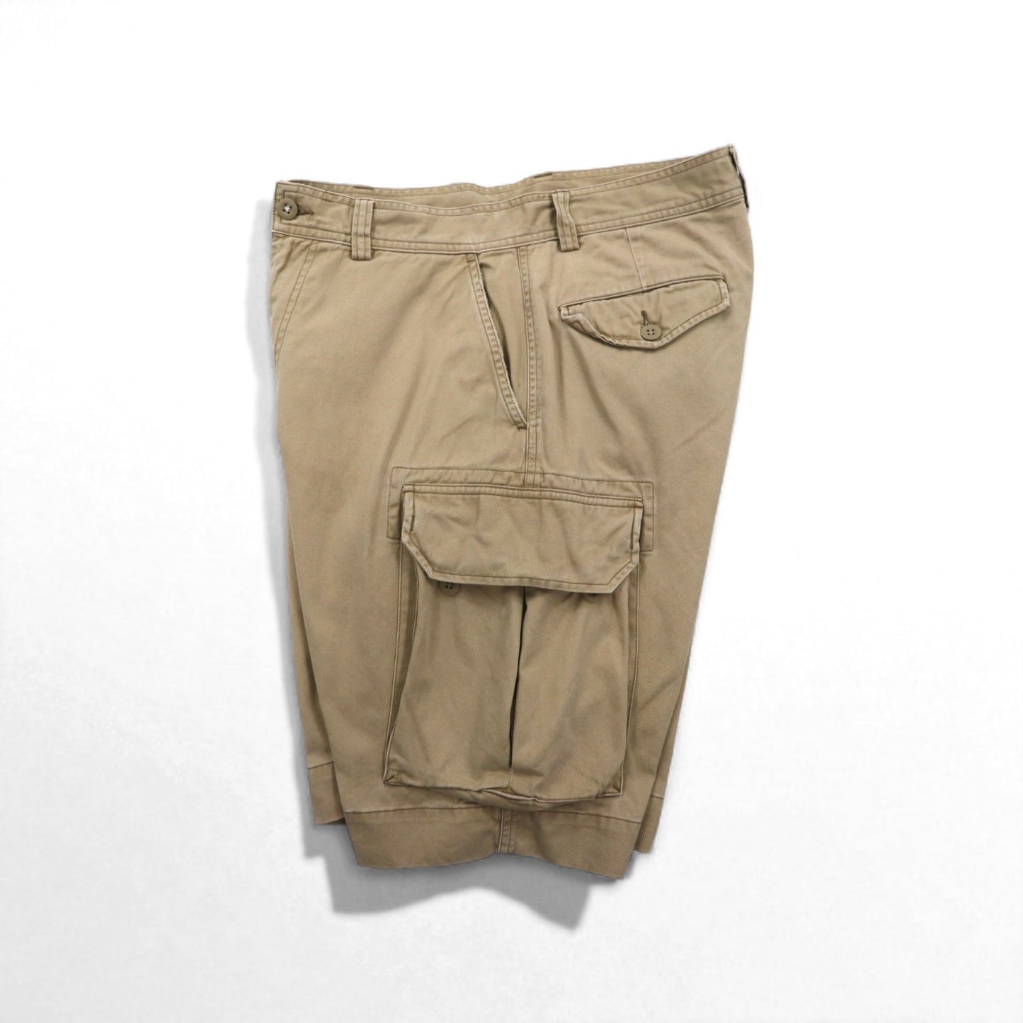 Polo by Ralph Lauren 90s Polo Chino Short Cargo Pants, Size M, Beige, Cotton