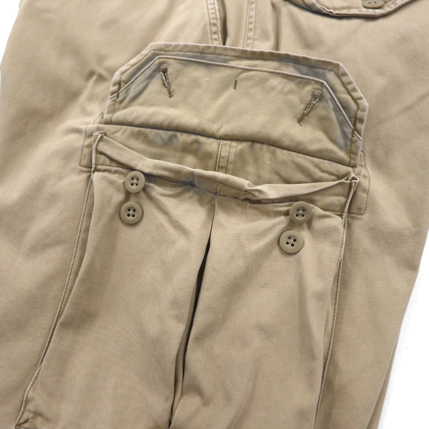 Polo by Ralph Lauren 90s Polo Chino Short Cargo Pants, Size M, Beige, Cotton