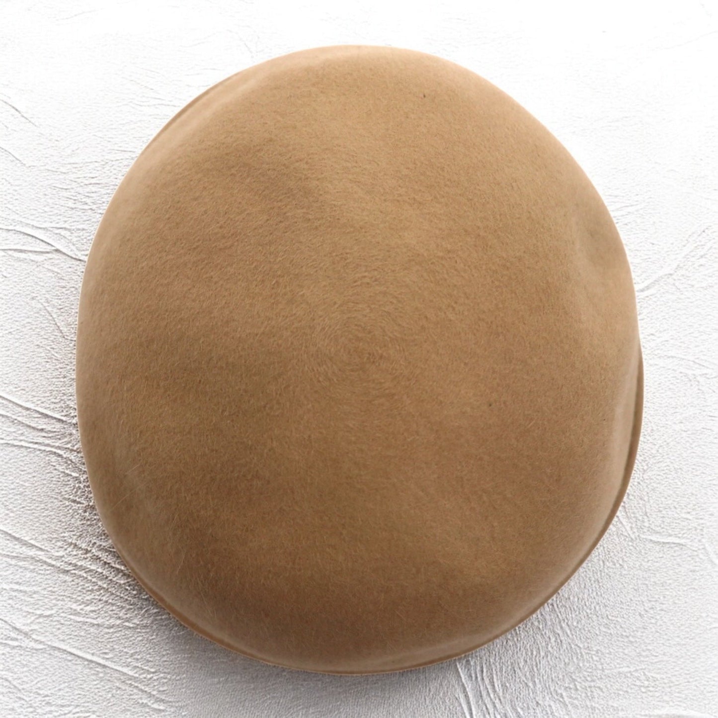 Saravah Wool Felt Roll Cap Brimless Hat, 59cm, Beige, Made in Japan