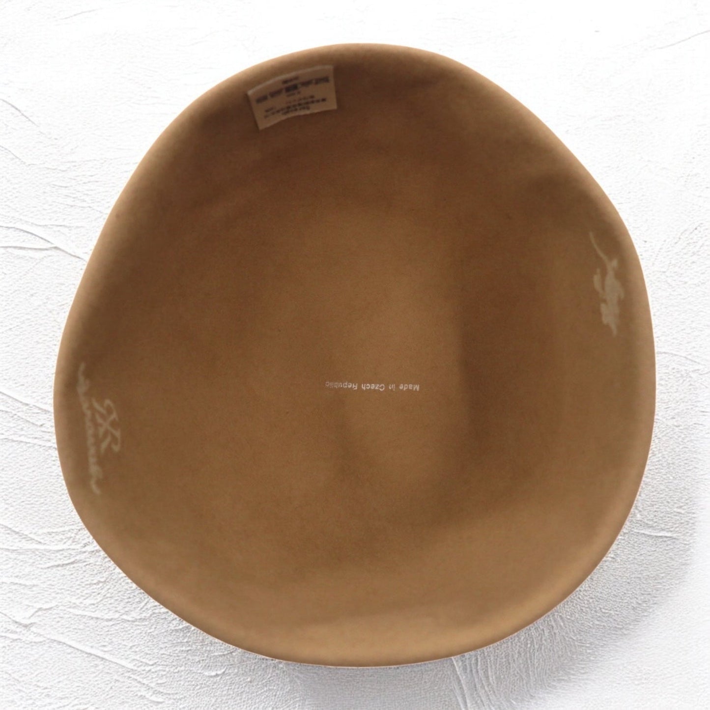 Saravah Wool Felt Roll Cap Brimless Hat, 59cm, Beige, Made in Japan