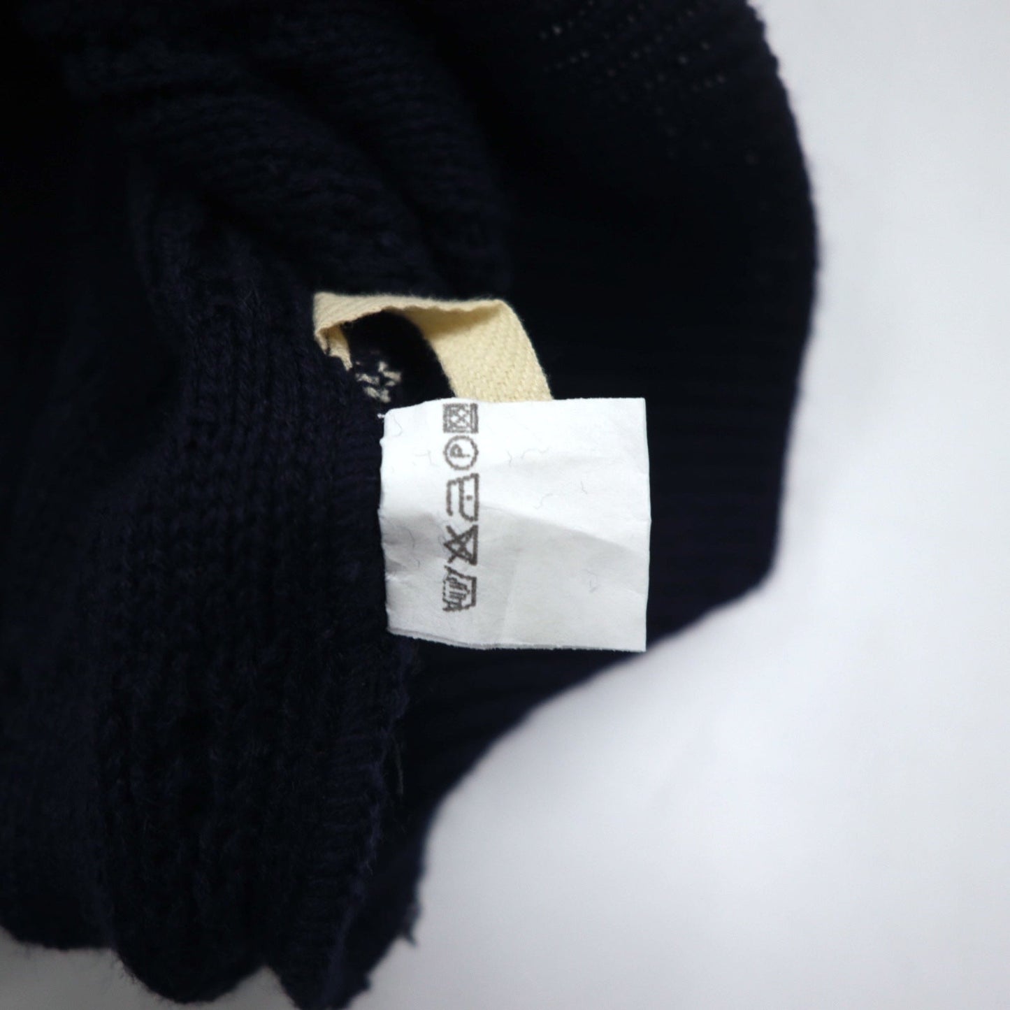 Vintage 90s Jacquard Knit UOMO ITALIA Acrylic Knit Block Check Jacquard Sweater, Size M, Navy