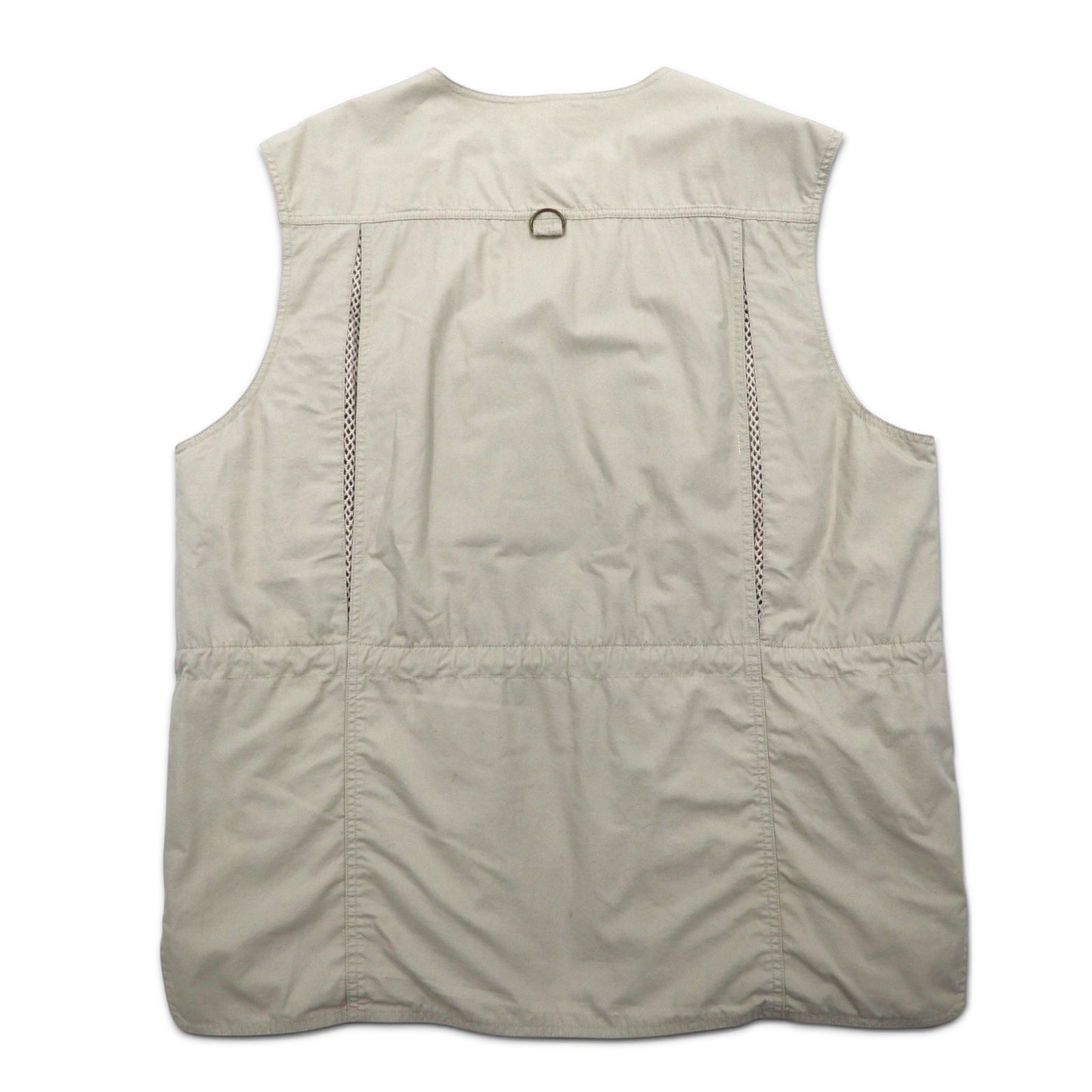Eddie Bauer 90s Fishing/Hunting Vest, Large, Beige, Cotton