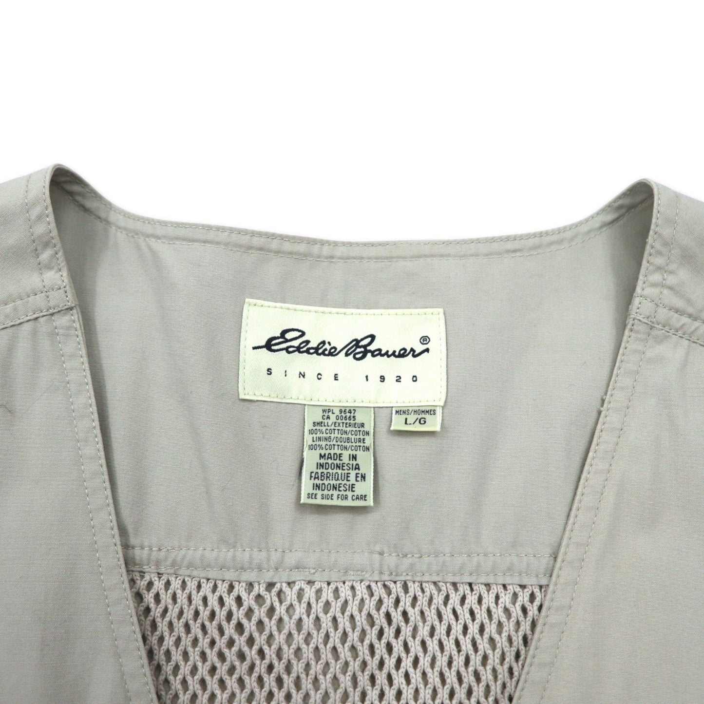 Eddie Bauer 90s Fishing/Hunting Vest, Large, Beige, Cotton