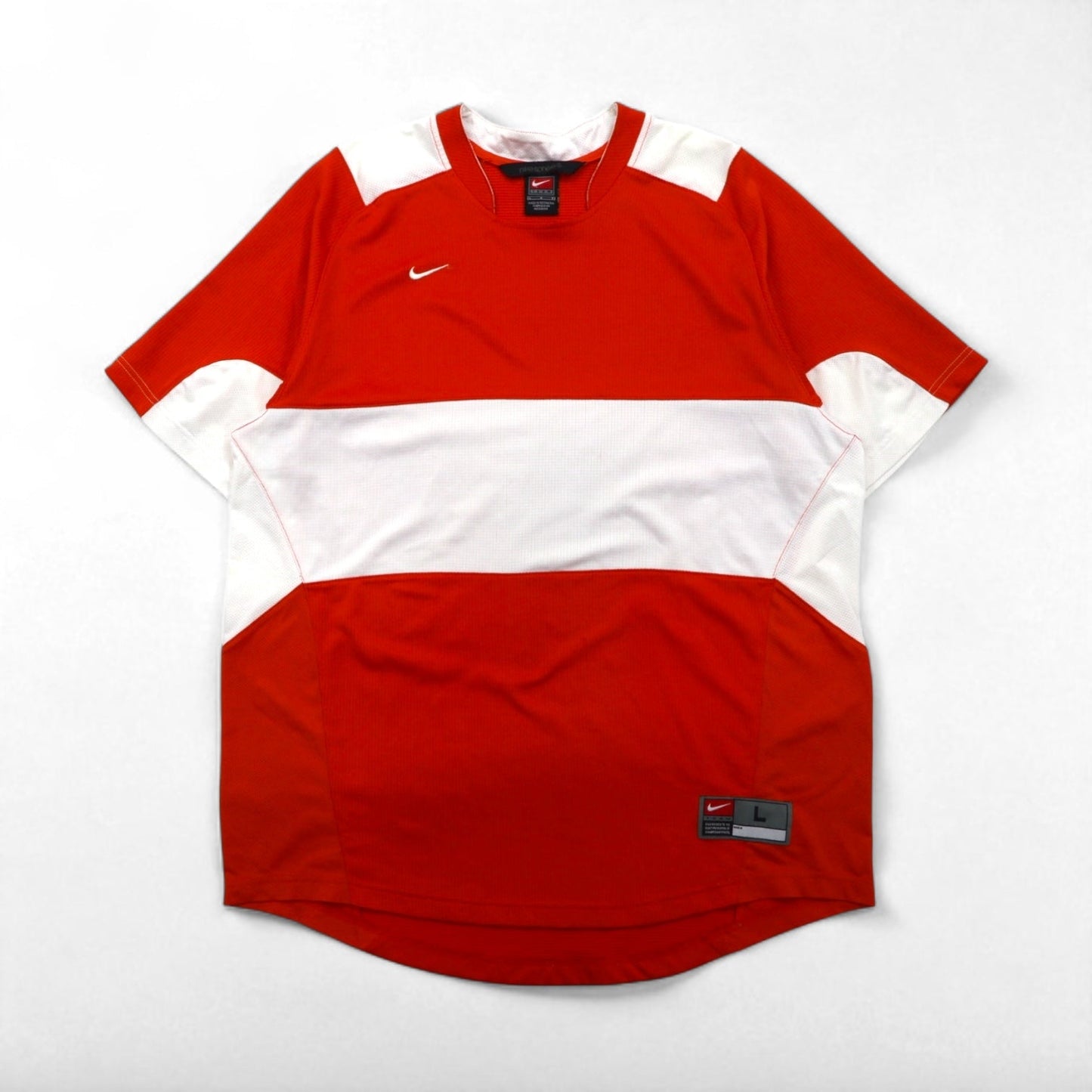 NIKE 00年代 TEAM ゲームシャツ L オレンジ ポリエステル スウォッシュロゴ