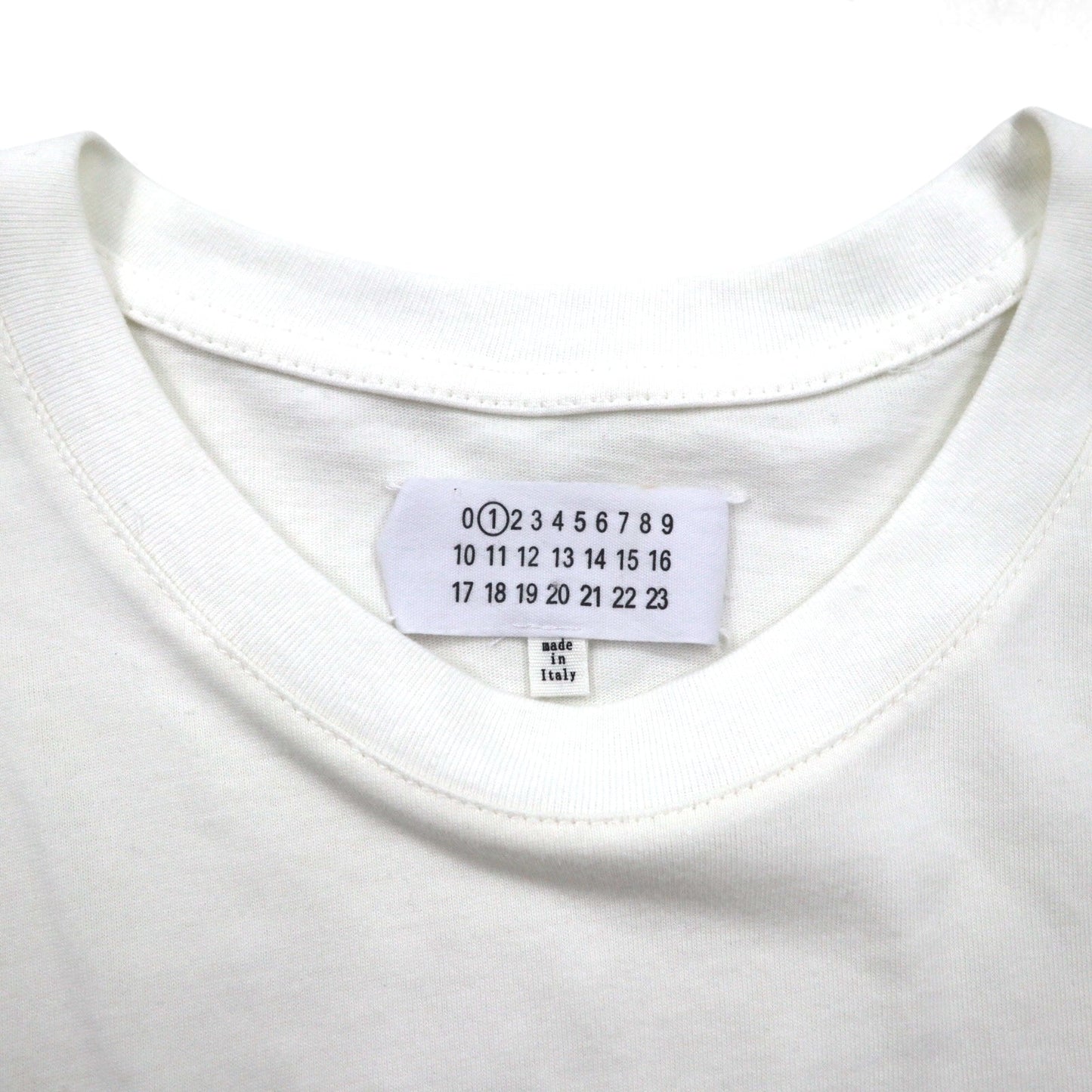 Maison Margiela Line 1 Graphic Print T-Shirt, XL, White Cotton, Made in Italy
