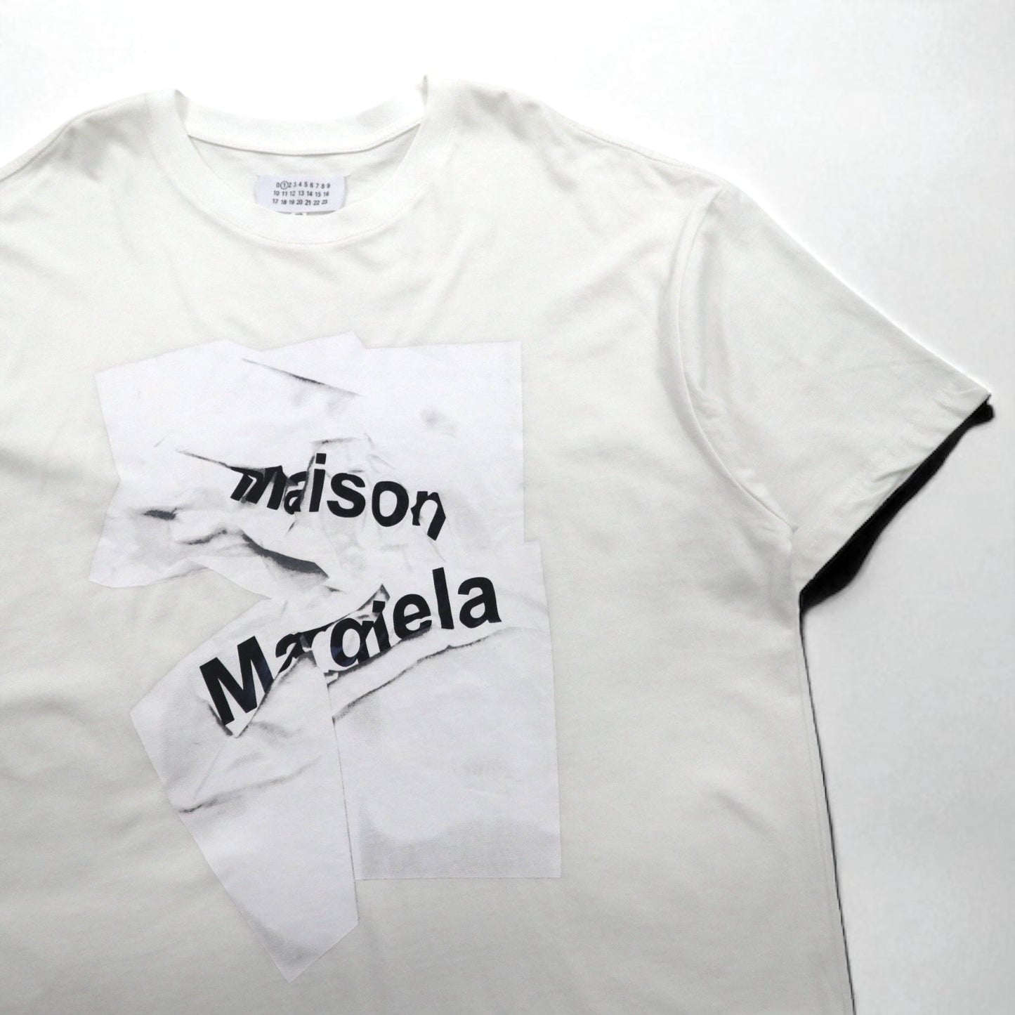 Maison Margiela Line 1 Graphic Print T-Shirt, XL, White Cotton, Made in Italy