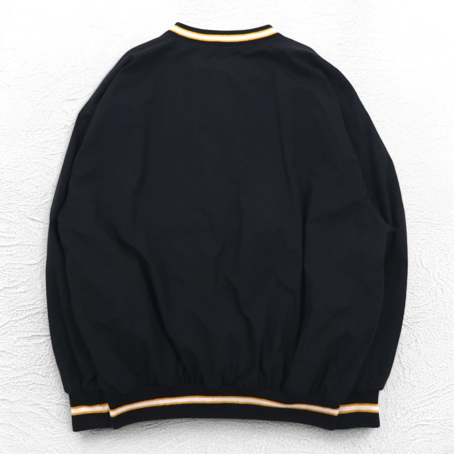 LEGENDS ATHLETIC USA製 90年代 リブライン ピステ プルオーバー ナイロンジャケット XL ブラック カレッジ GRAMBLING アーチロゴ