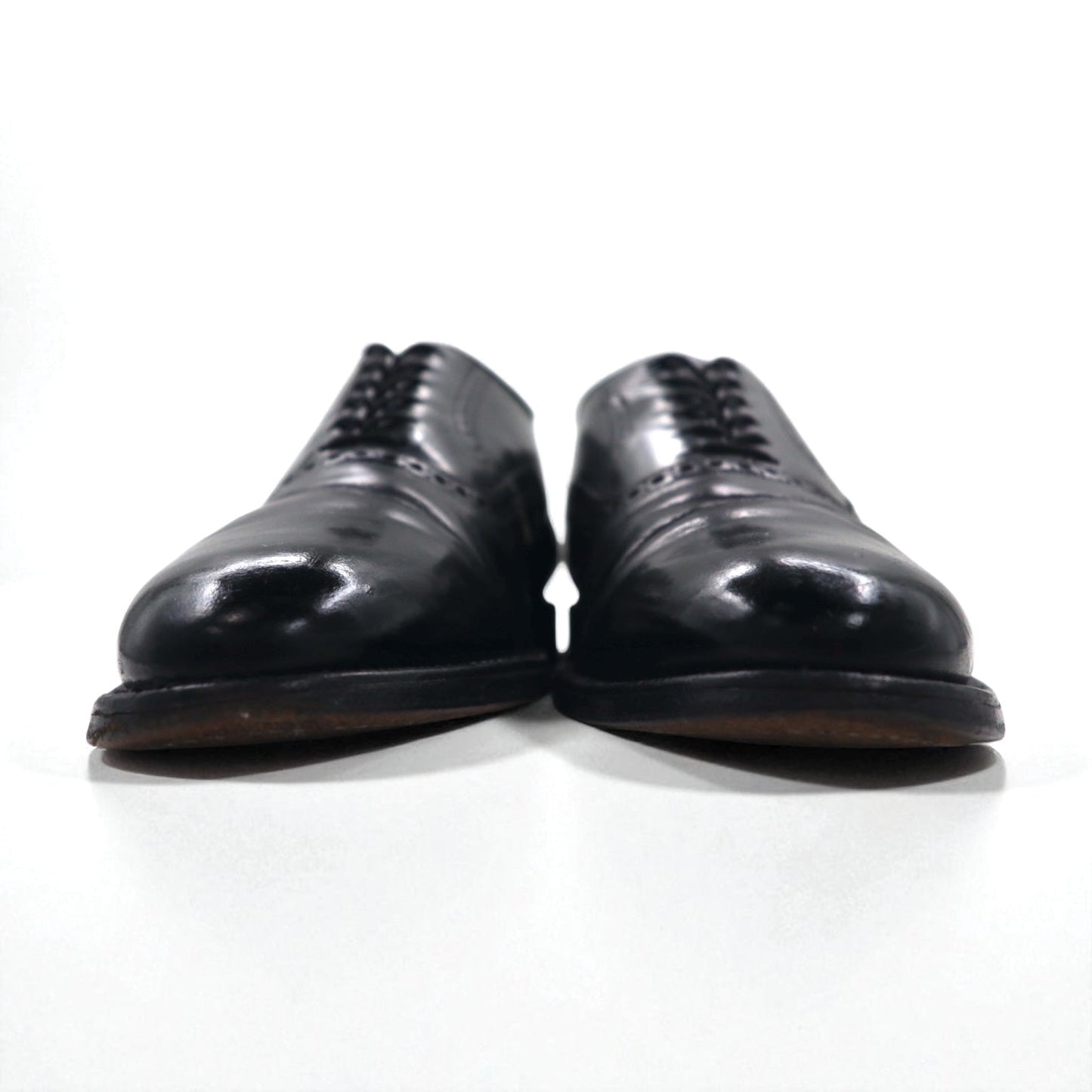 THE JOHNSTON & MURPHY SHOE 70年代 USA製 サドル ドレスシューズ 27-27.5cm ブラック レザー