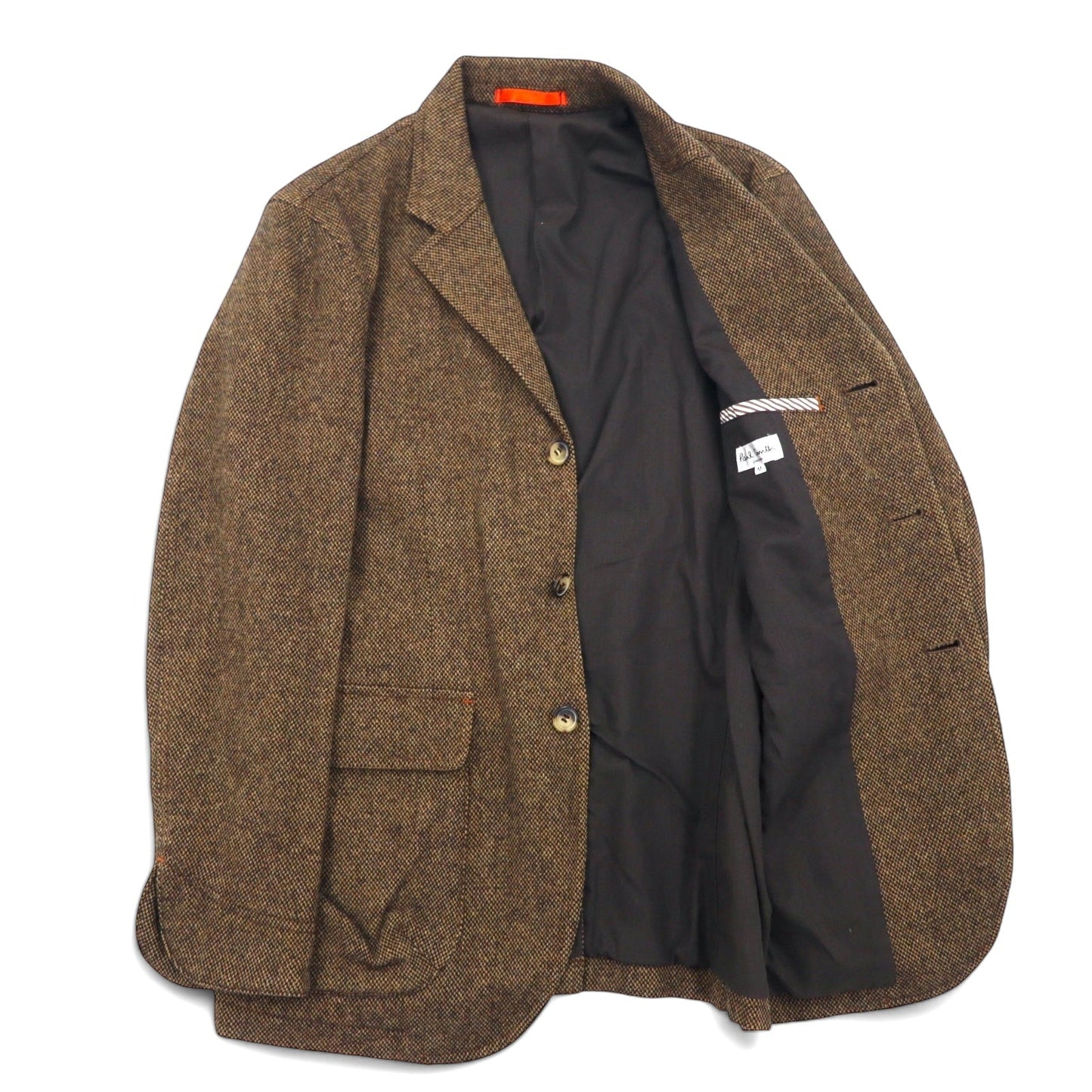 Paul Smith ツイード 3B テーラードジャケット M ブラウン ウール 日本製