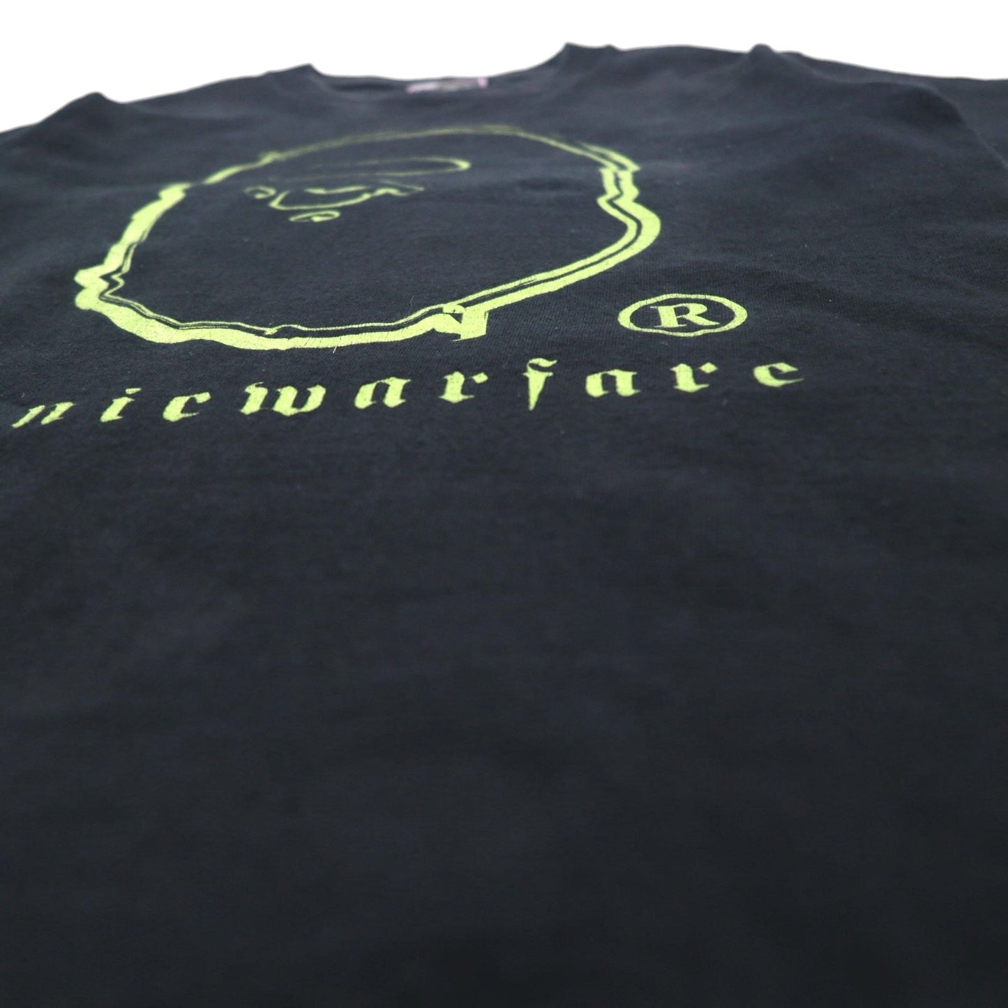 A Bathing Ape Logo Print T-Shirt, XS, Black, Cotton, Double-Sided Print, Made in Japan