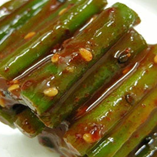 【自家製】茎ニンニクの辛味噌漬け 500g (マヌルジョン・にんにくの芽)