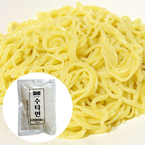 【珍味党】手打 ジャジャン麺（麺のみ） 180g  韓国風もちもち麺