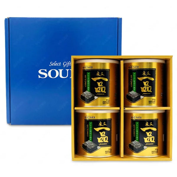 【宋家】一品のり缶 ギフトセット 韓国海苔 120g (30g×4缶)