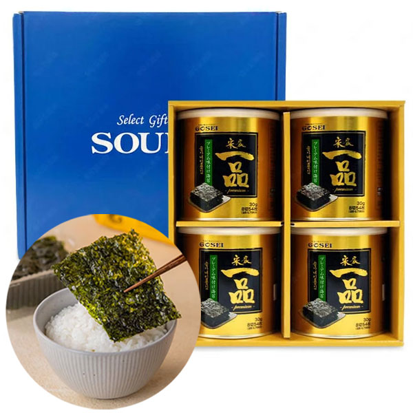 【宋家】一品のり缶 ギフトセット 韓国海苔 120g (30g×4缶)