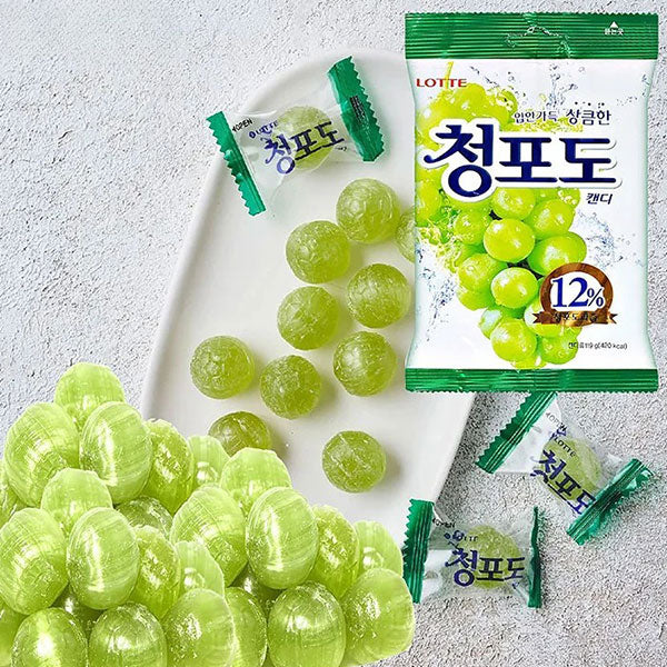 【ロッテ】チョンポド キャンディー 青ぶどう味 韓国キャンディ