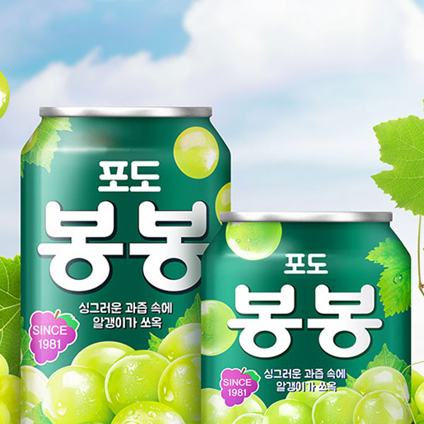 【ヘテ】ぶどうボンボン238ml 韓国ぶどうジュース 果肉入り 甘くてジューシー