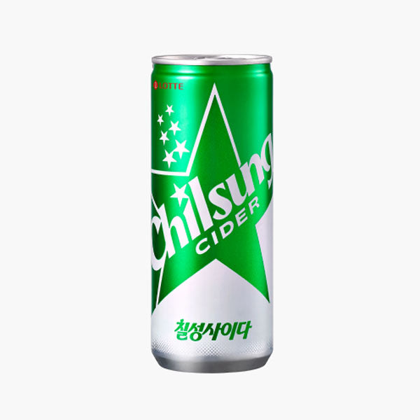 【ロッテ】七星サイダー250ml 韓国サイダー レモンライム炭酸 清涼感