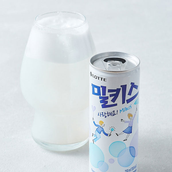 【ロッテ】ミルキス240ml（缶）韓国炭酸飲料 ミルクソーダ クリーミー 甘さ爽快
