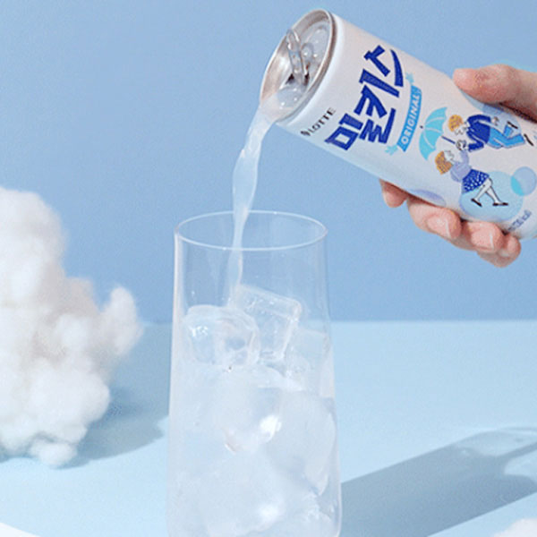 【ロッテ】ミルキス240ml（缶）韓国炭酸飲料 ミルクソーダ クリーミー 甘さ爽快