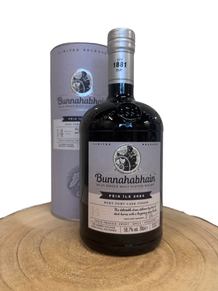 Bunnahabhain 14-year-old Fèis Ìle 2024 Ruby Port Cask Finish 58.7％