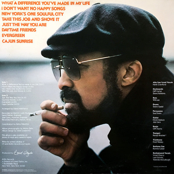 Hank Crawford - Cajun Sunrise (Vinyl, LP, Album, Stereo) Very Good (VG) / Very Good (VG)
