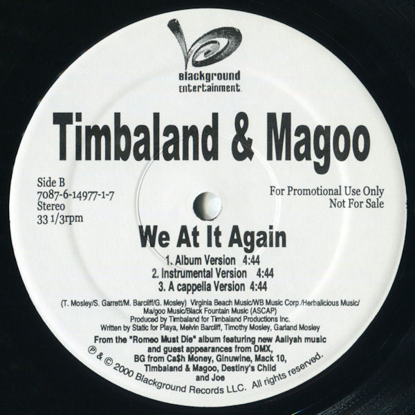 Timbaland & Magoo - We At It Again (Vinyl, 12", Promo) Good Plus (G+) / Good Plus (G+)