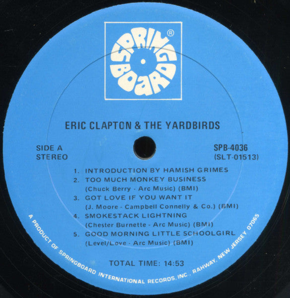 Eric Clapton - Eric Clapton And The Yardbirds (Vinyl, LP, Album, Reissue, Stereo) Good Plus (G+) / Very Good (VG)