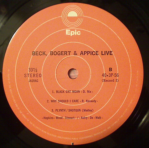 Beck, Bogert & Appice - Beck, Bogert & Appice Live (2xVinyl, LP, Album, Reissue) Very Good (VG) / Good Plus (G+)