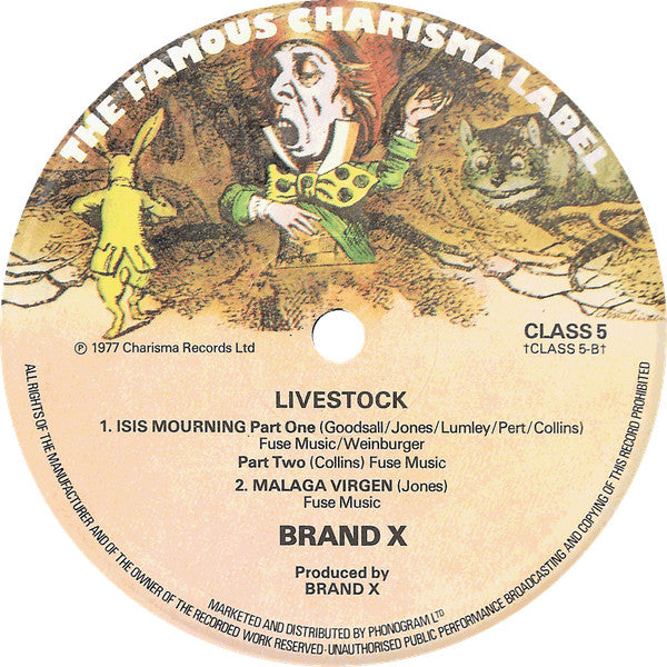 Brand X (3) - Livestock (Vinyl, LP, Album) Very Good Plus (VG+) / Very Good (VG)