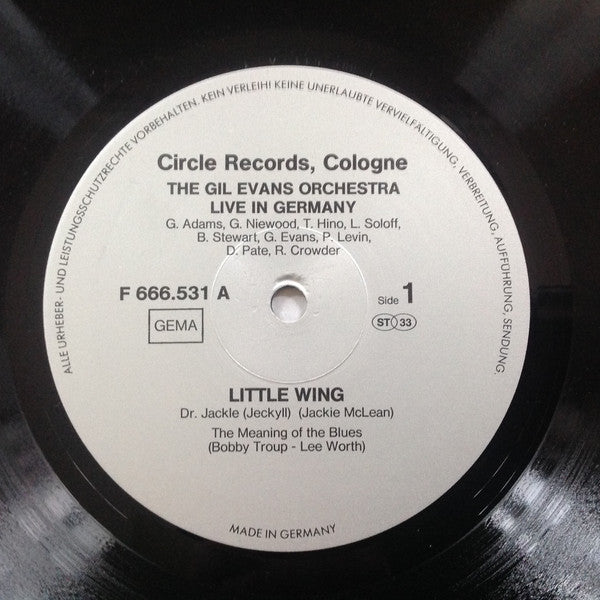 Gil Evans And His Orchestra - Little Wing (Live In Germany) (Vinyl, LP, Album) Very Good (VG) / Very Good (VG)