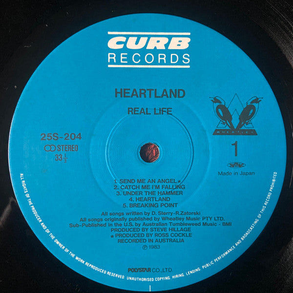 Real Life - Heartland (Vinyl, LP, Album) Very Good Plus (VG+) / Very Good Plus (VG+)