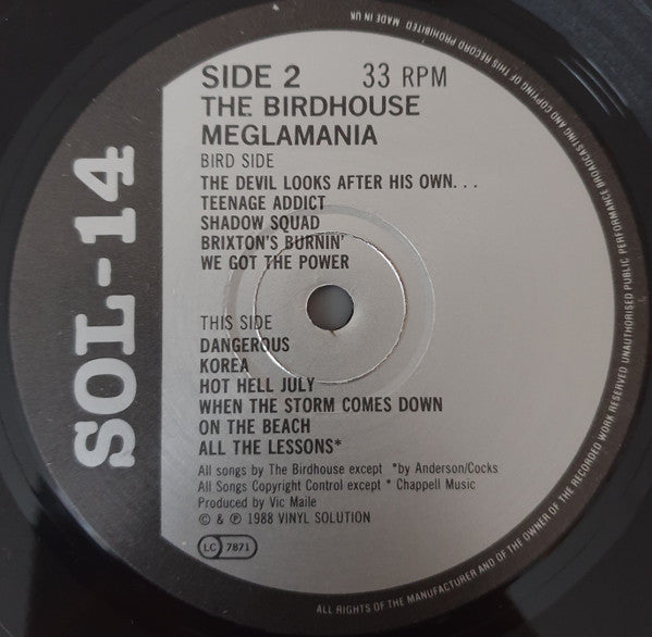 The Birdhouse - Meglamania (Vinyl, LP, Album) Very Good Plus (VG+) / Very Good (VG)