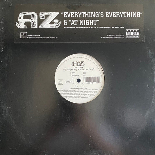 AZ - Everything's Everything (Vinyl, 12", 33 ⅓ RPM) Very Good Plus (VG+) / Very Good (VG)