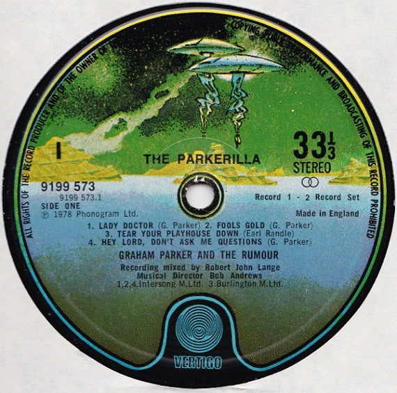 Graham Parker And The Rumour - The Parkerilla (2xVinyl, LP, Album, Stereo) Very Good Plus (VG+) / Very Good (VG)