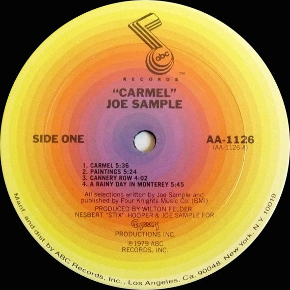 Joe Sample - Carmel (Vinyl, LP, Album) Very Good Plus (VG+) / Very Good Plus (VG+)