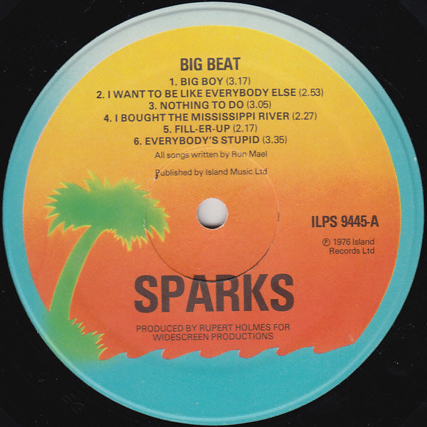 Sparks - Big Beat (Vinyl, LP, Album) Very Good (VG) / Very Good (VG)
