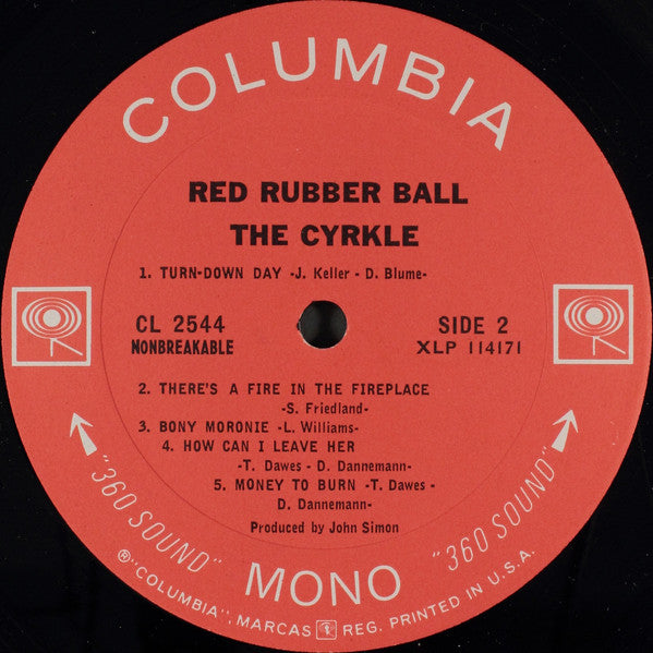 The Cyrkle - Red Rubber Ball (Vinyl, LP, Album, Mono) Good Plus (G+) / Very Good (VG)
