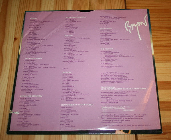 Herb Alpert - Beyond (Vinyl, LP, Album) Very Good Plus (VG+) / Very Good Plus (VG+)