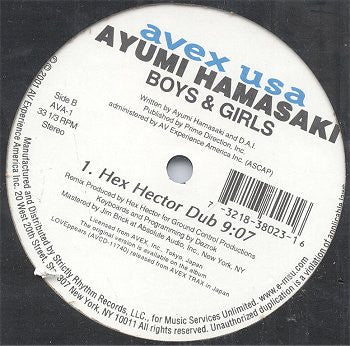 Ayumi Hamasaki - Boys & Girls (Hex Hector Remixes) (Vinyl, 12") Mint (M) / Mint (M)