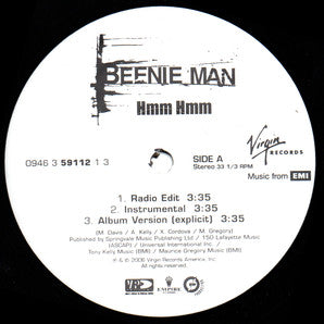 Beenie Man - Hmm Hmm (Vinyl, 12") Very Good (VG) / Very Good Plus (VG+)